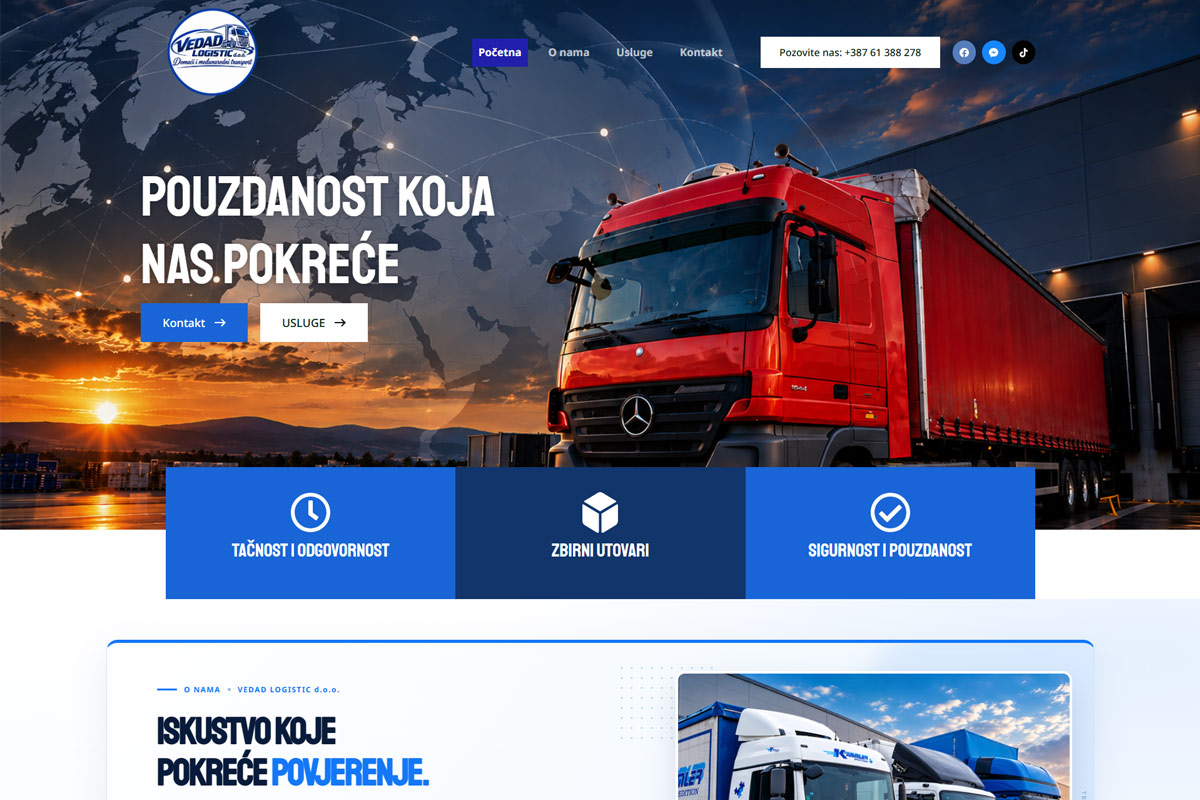 Logistika kao ilustracija projekta Vedad Logistic